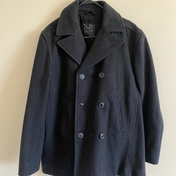 Old Navy men’s dark gray wool pea coat M - Picture 1 of 2